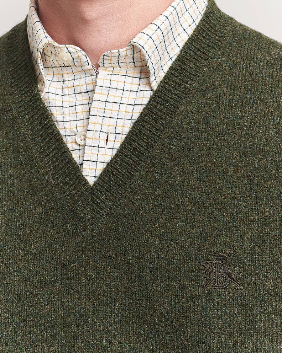 Herre | Trøjer | Baracuta | Shetland Virgin Wool Vest Beech