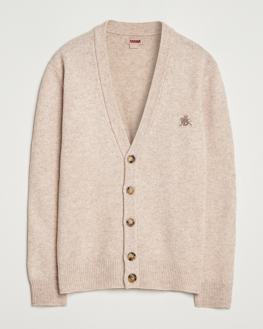 Herre | Trøjer | Baracuta | Shetland Virgin Wool Cardigan Antique White