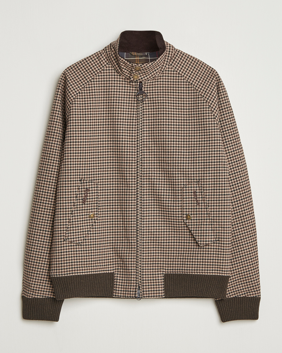 Herre | Jakker | Baracuta | Barbour x Porton Houndstooth Jacket Brown