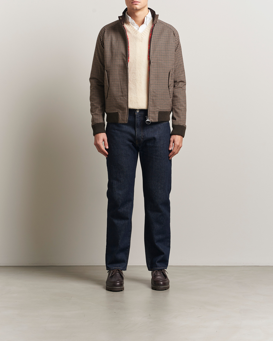Herre | Jakker | Baracuta | Barbour x Porton Houndstooth Jacket Brown