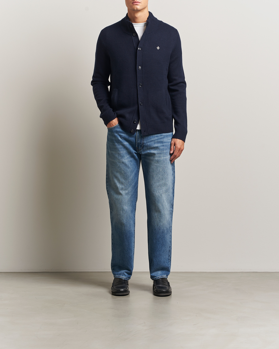 Herre | Trøjer | Morris | Hertford Button Cardigan Navy