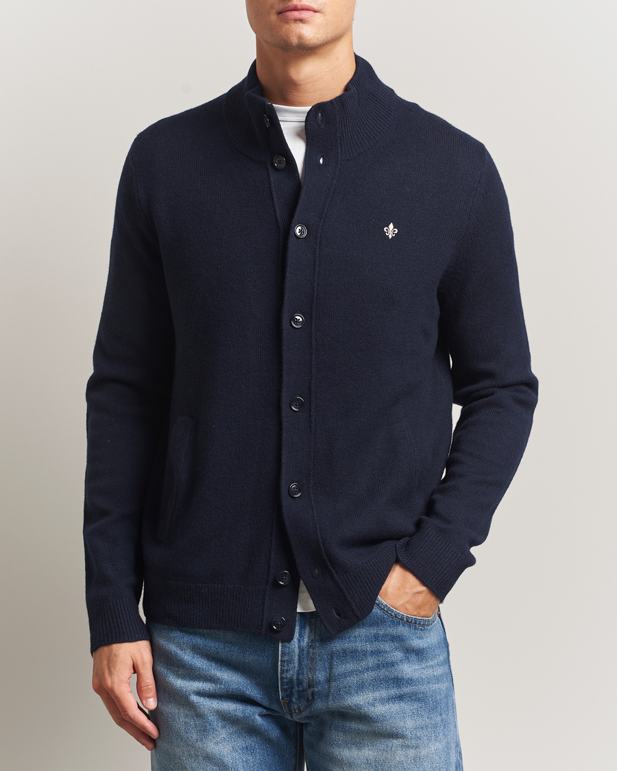 Herre | Trøjer | Morris | Hertford Button Cardigan Navy
