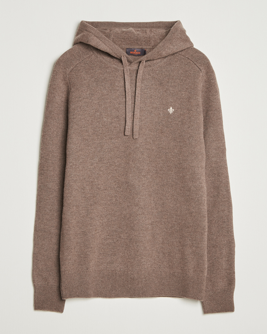 Herre | Trøjer | Morris | Hertford Lambswool Hoodie Brown