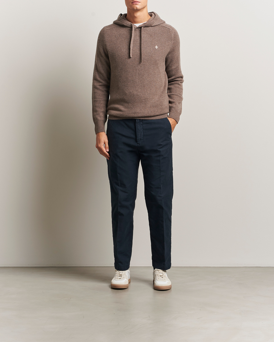 Herre | Trøjer | Morris | Hertford Lambswool Hoodie Brown