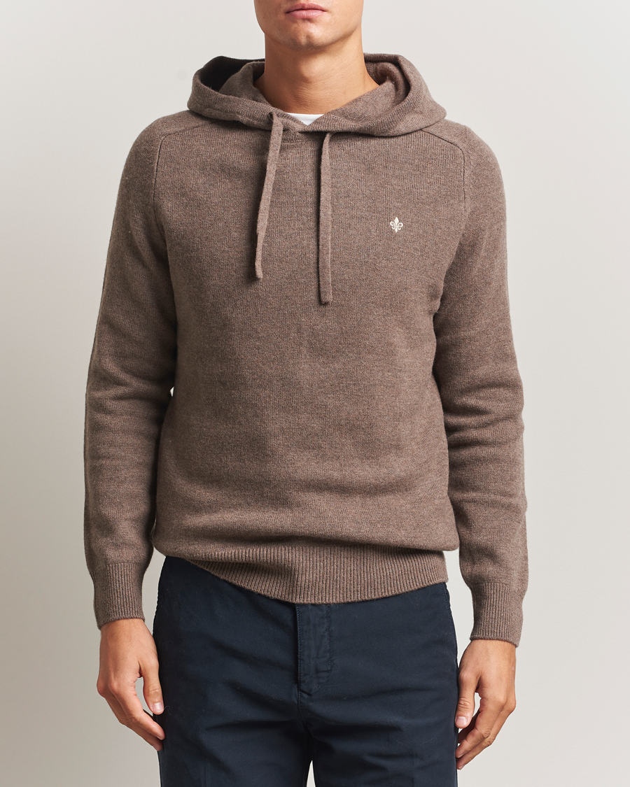 Herre | Trøjer | Morris | Hertford Lambswool Hoodie Brown