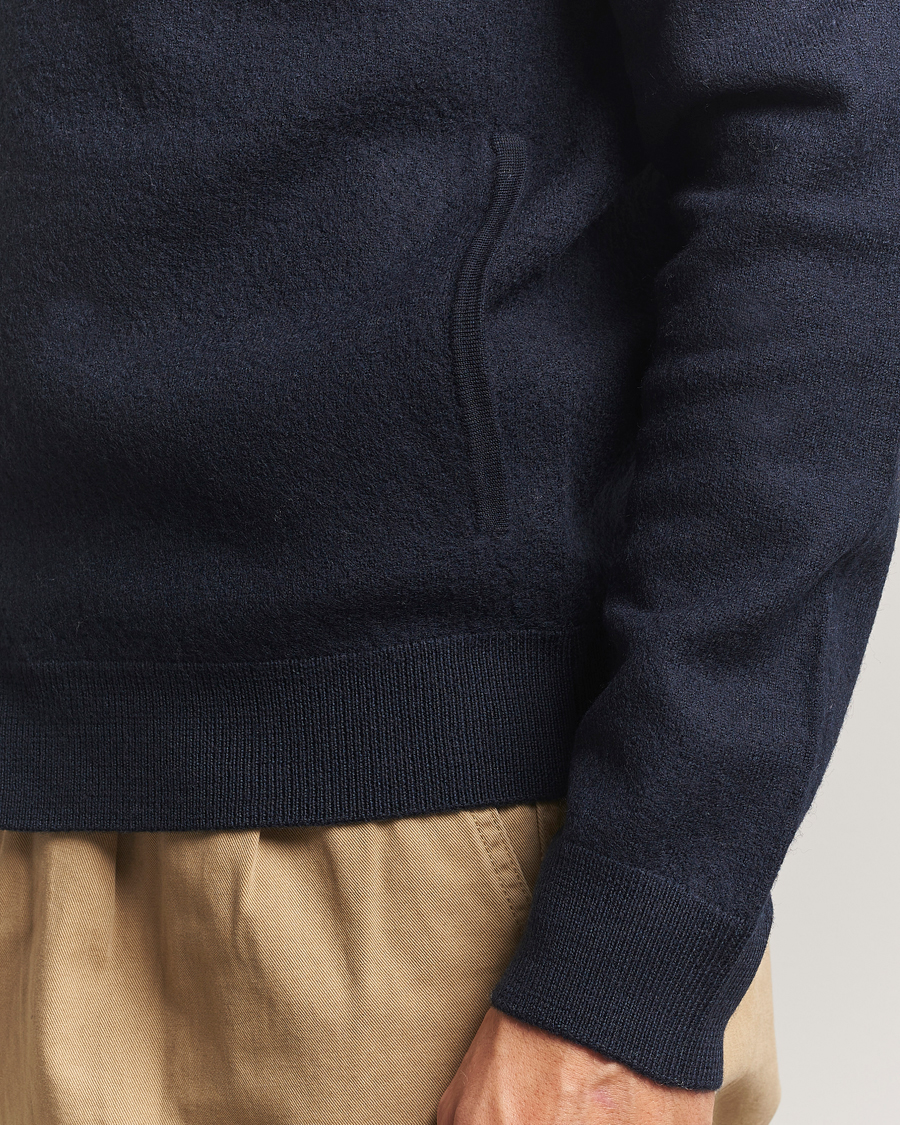 Herre | Trøjer | Morris | Corke Knitted Zip Jacket Navy
