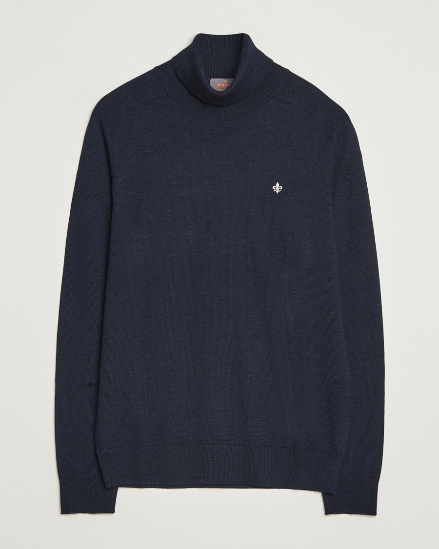 Herre | Trøjer | Morris | Merino Roller Neck Navy