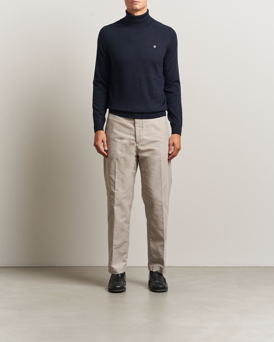 Herre | Trøjer | Morris | Merino Roller Neck Navy