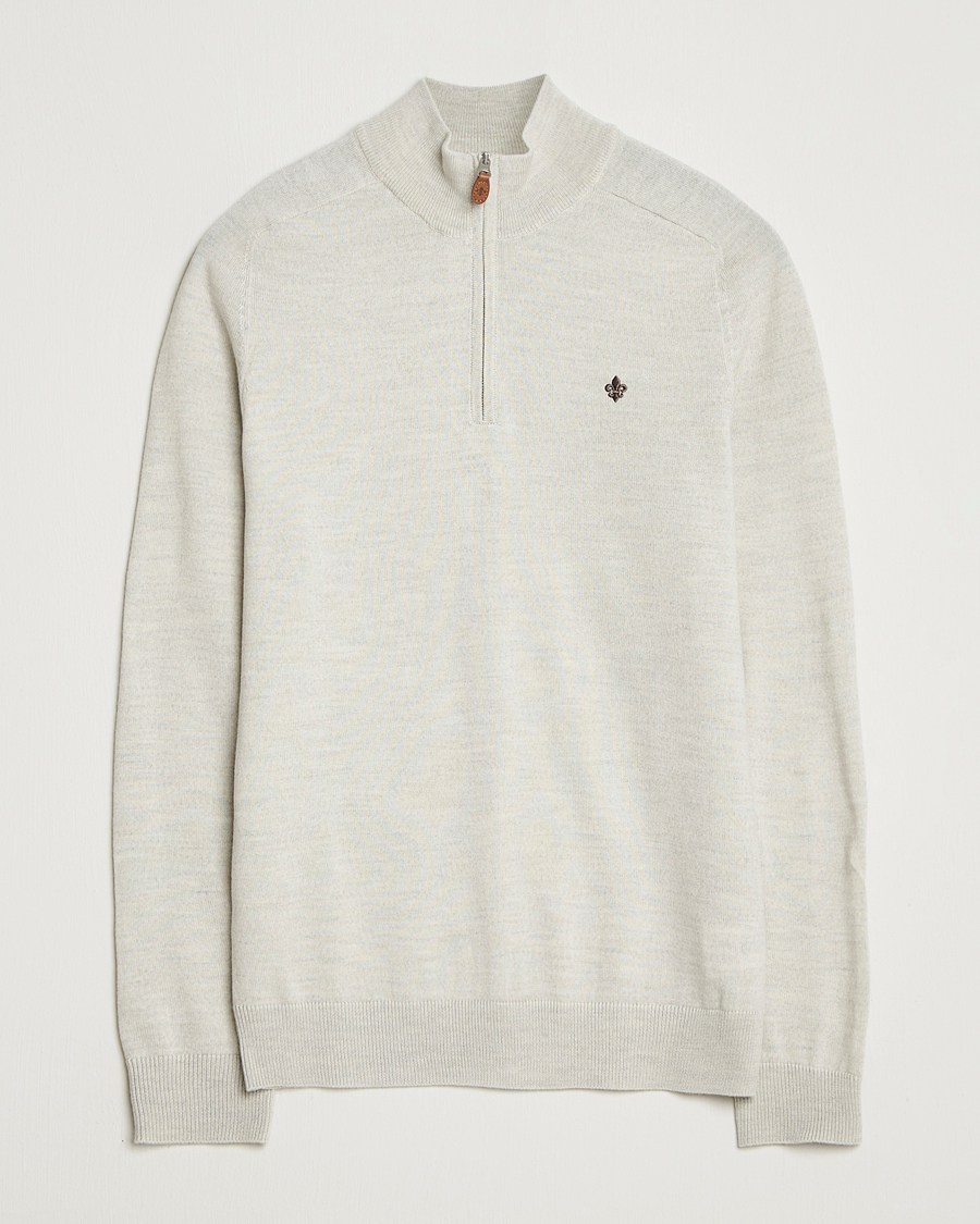 Herre | Trøjer | Morris | John Merino Half Zip Off White