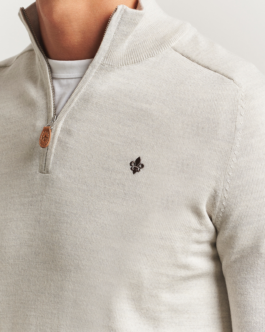 Herre | Trøjer | Morris | John Merino Half Zip Off White