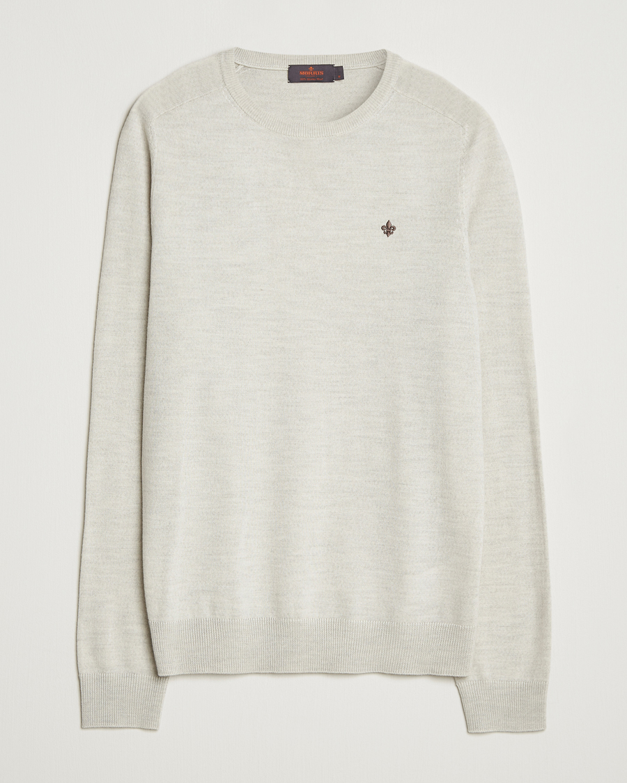Herre | Trøjer | Morris | Merino O-Neck Off White