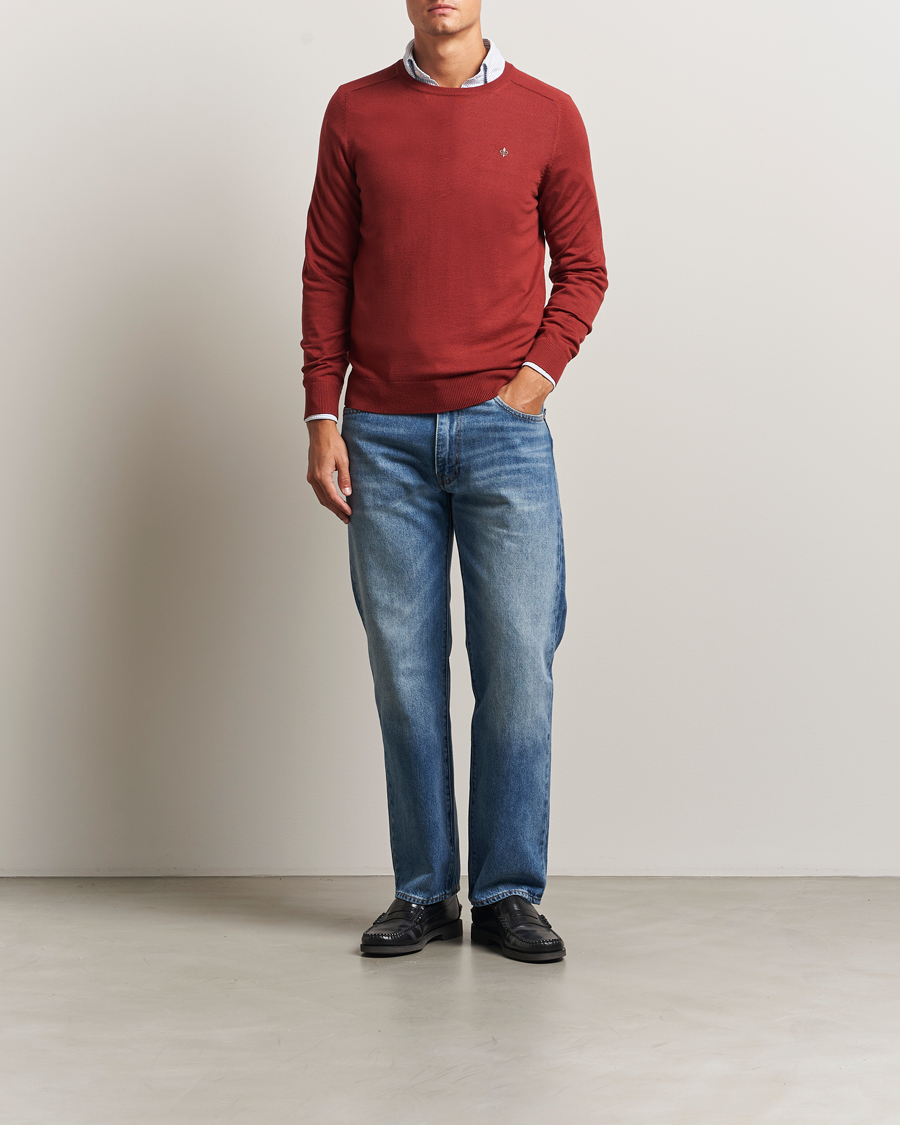 Herre | Trøjer | Morris | Merino O-Neck Red