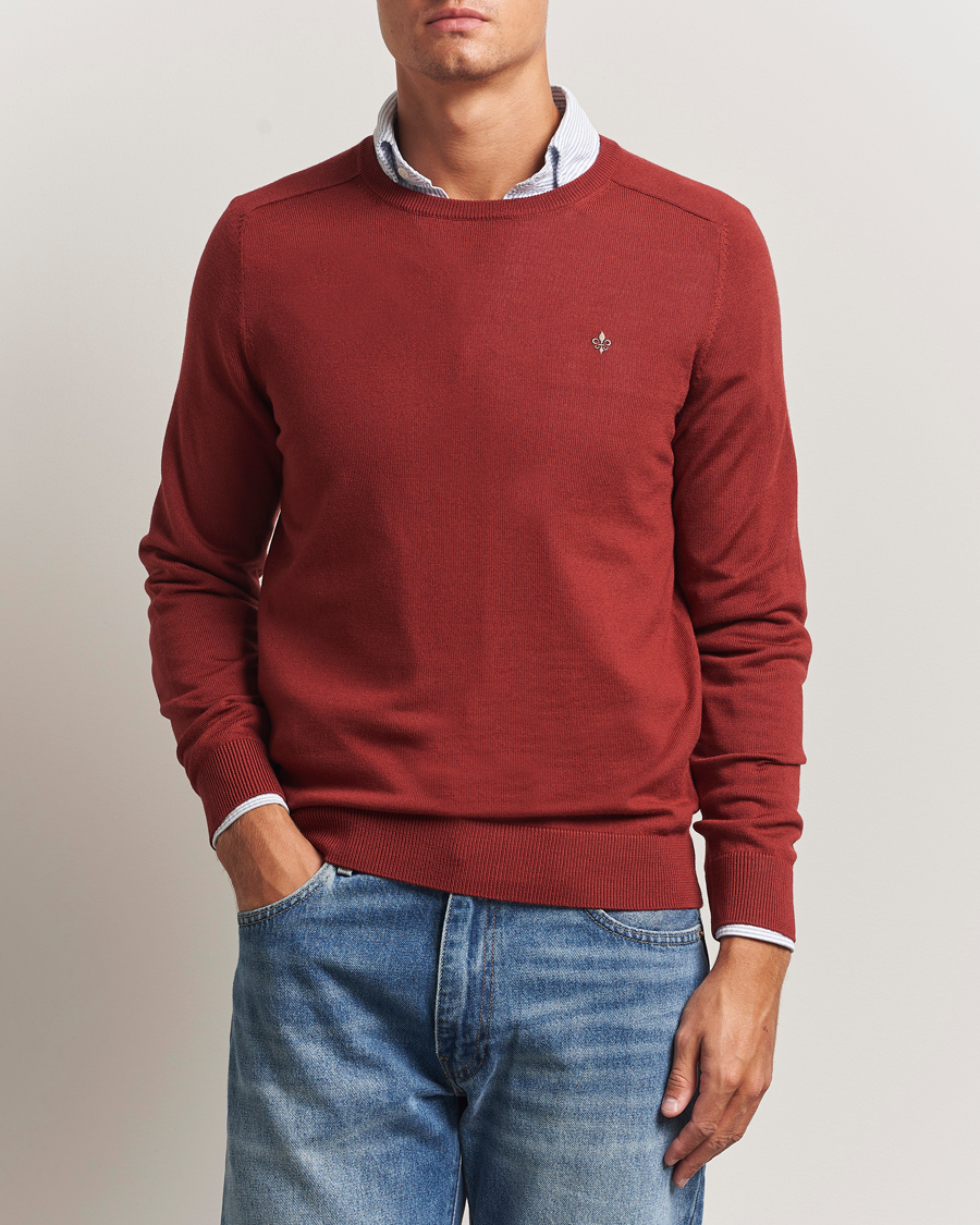 Herre | Trøjer | Morris | Merino O-Neck Red