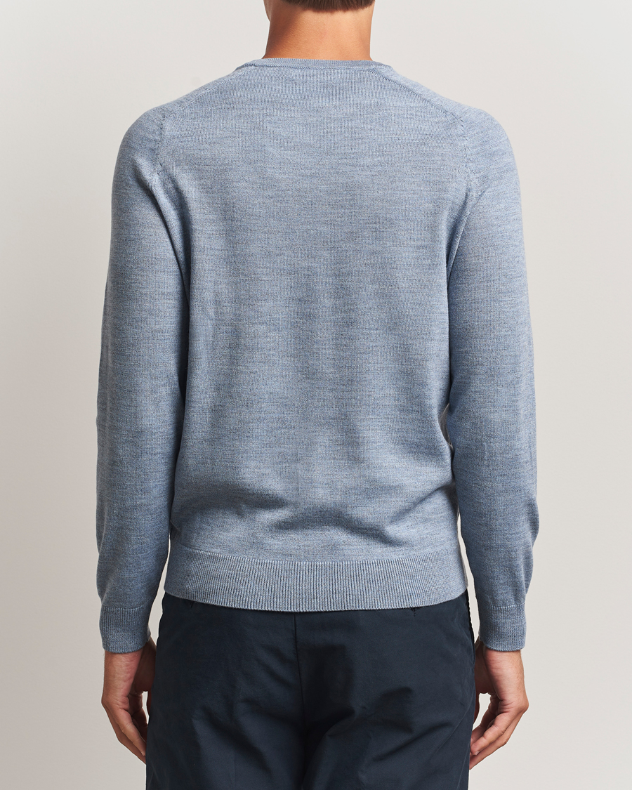 Herre | Trøjer | Morris | Merino O-Neck Light Blue