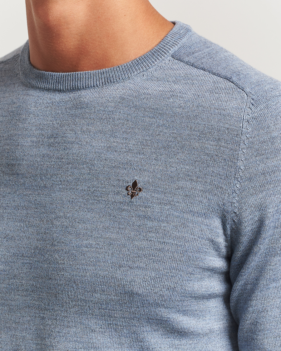 Herre | Trøjer | Morris | Merino O-Neck Light Blue