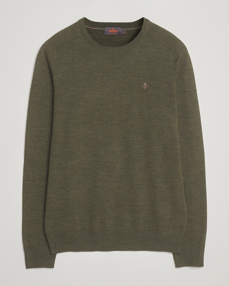 Herre | Trøjer | Morris | Merino O-Neck Olive
