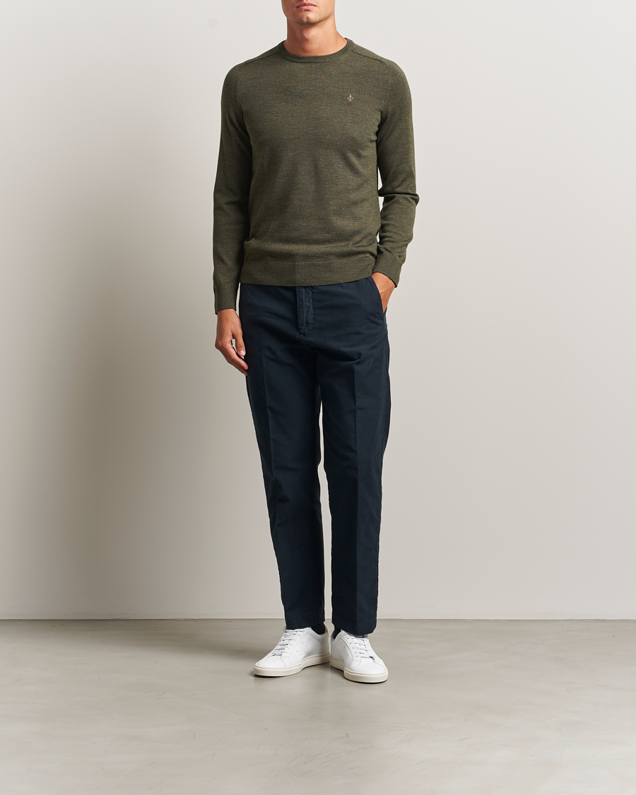 Herre | Trøjer | Morris | Merino O-Neck Olive