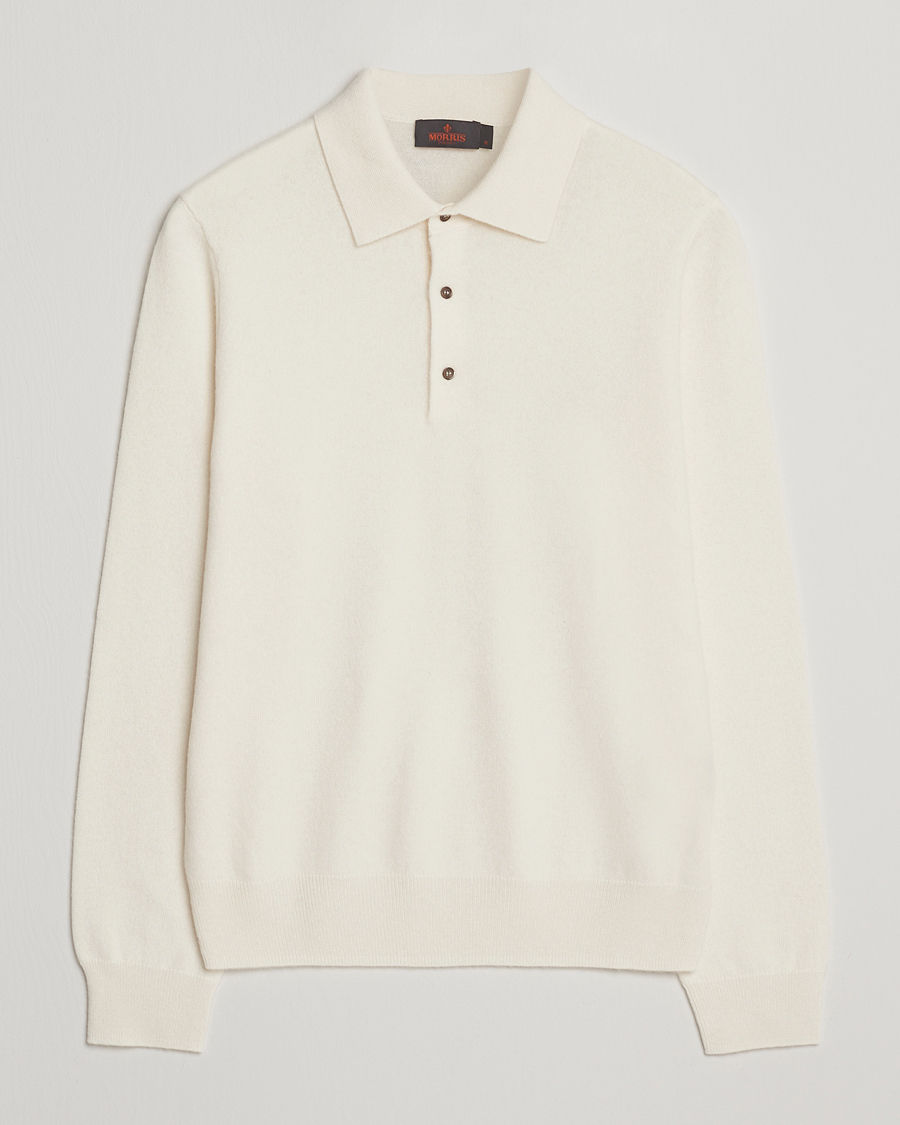 Herre | Trøjer | Morris | Cashmere Polo Neck Off White