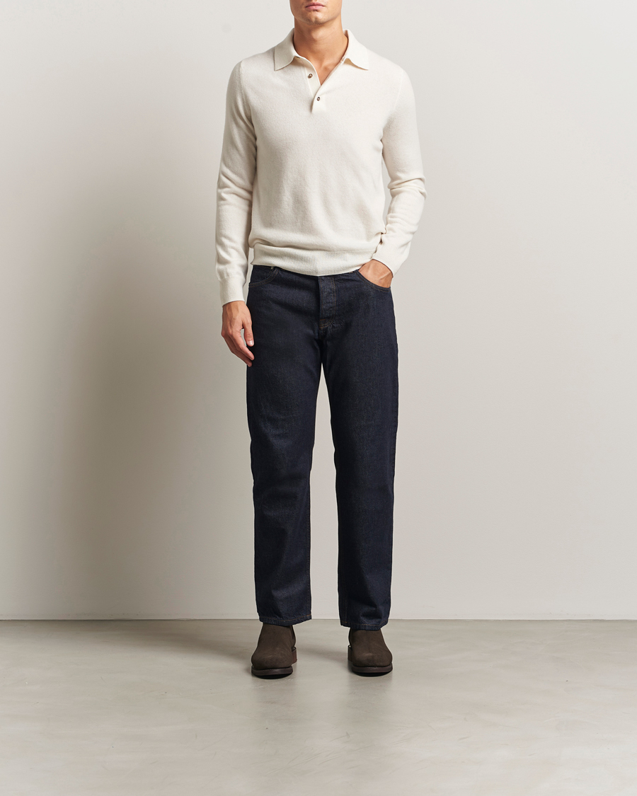 Herre | Trøjer | Morris | Cashmere Polo Neck Off White