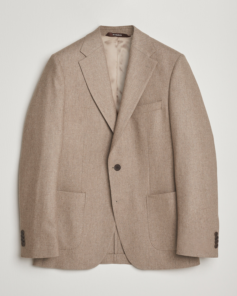 Herre | Blazere & jakker | Morris | Flannel Wool Blazer Khaki