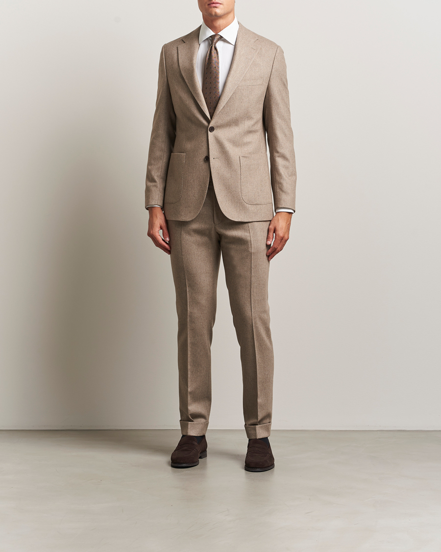 Herre | Blazere & jakker | Morris | Flannel Wool Blazer Khaki