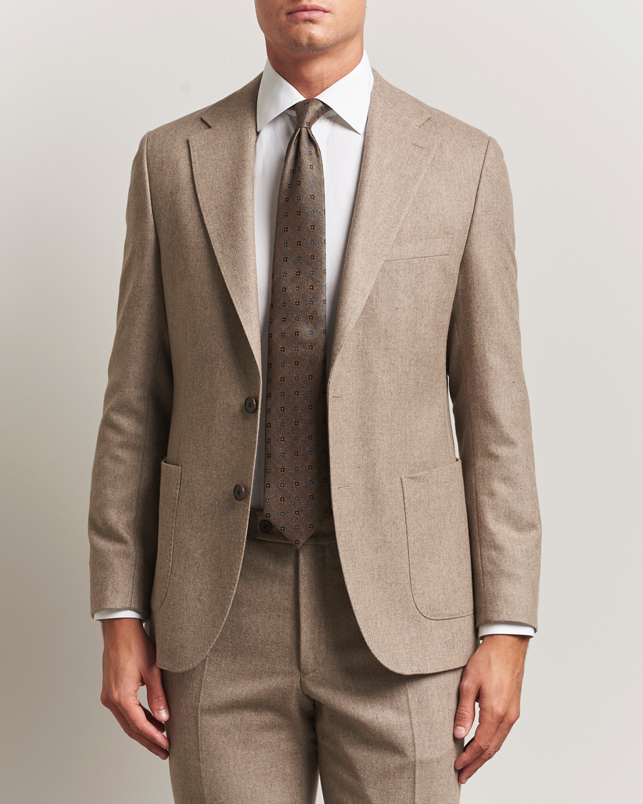 Herre | Blazere & jakker | Morris | Flannel Wool Blazer Khaki