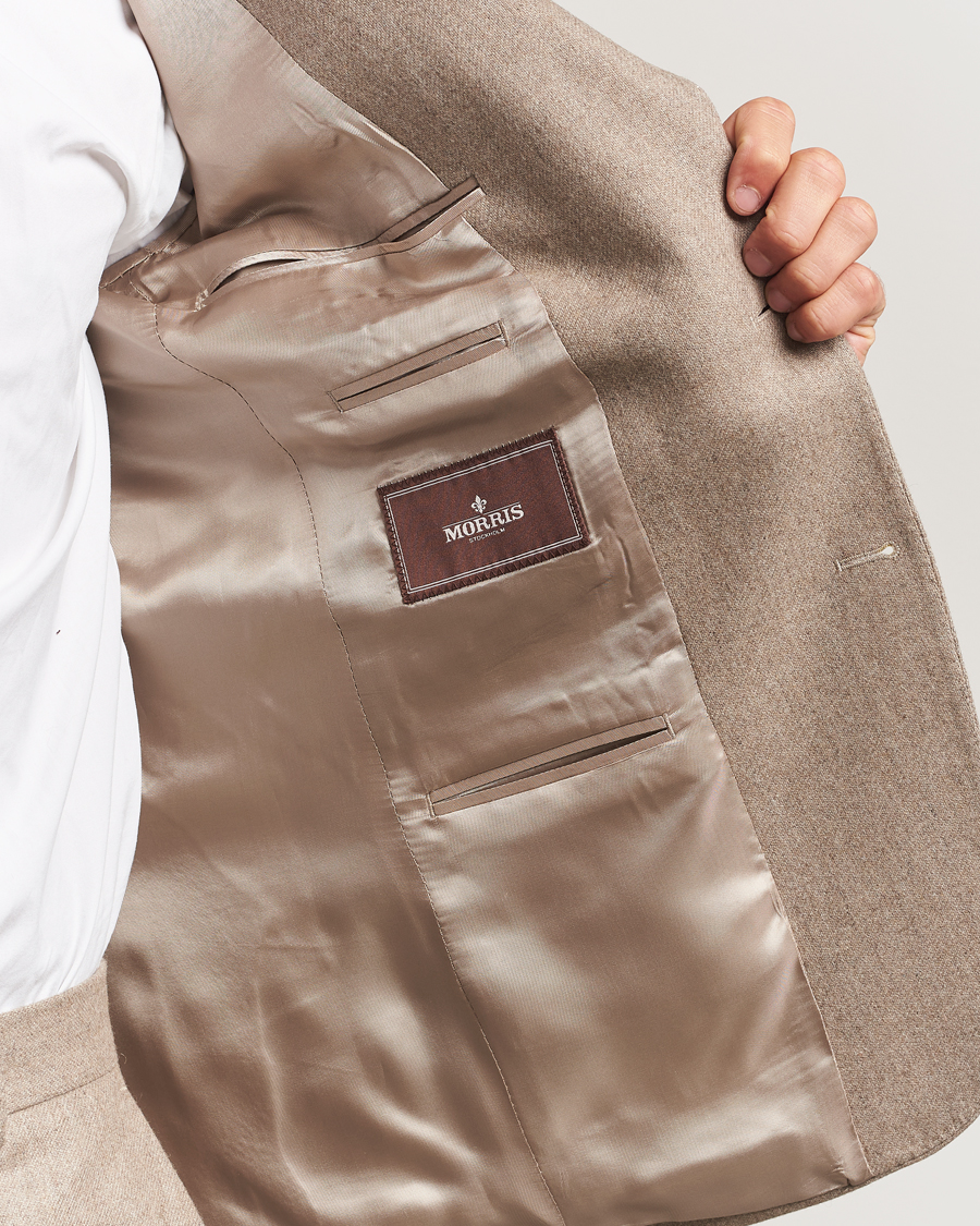 Herre | Blazere & jakker | Morris | Flannel Wool Blazer Khaki