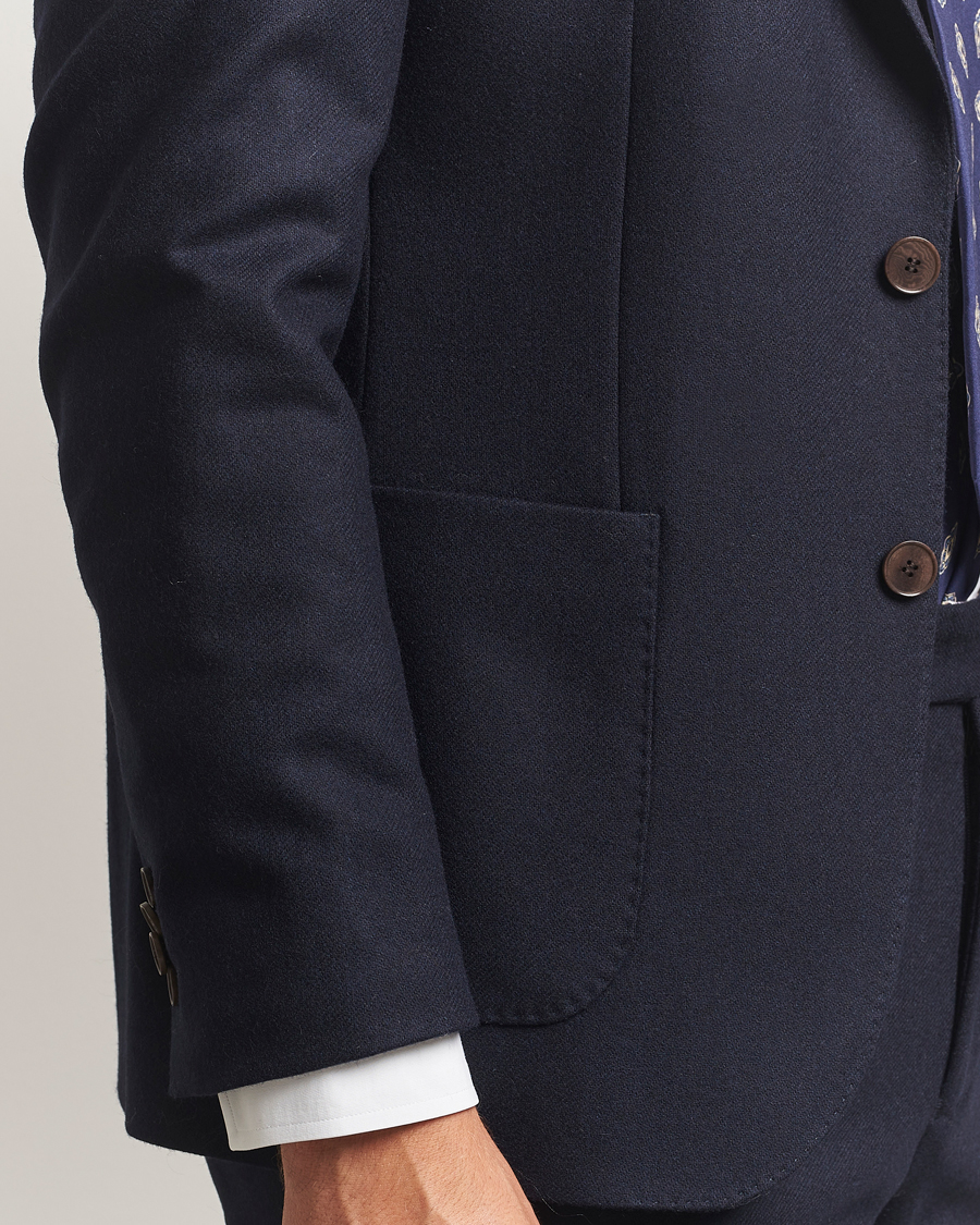 Herre | Blazere & jakker | Morris | Flannel Wool Blazer Navy