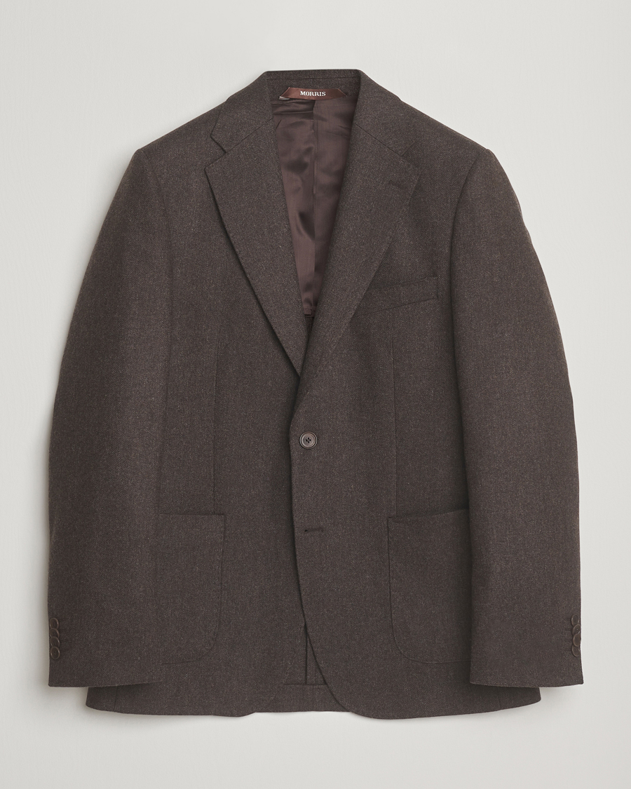 Herre | Blazere & jakker | Morris | Flannel Wool Blazer Brown
