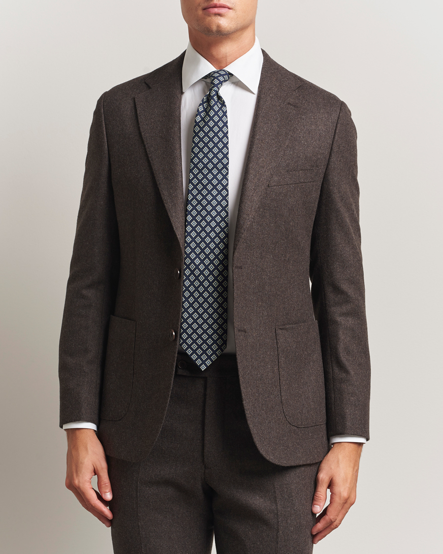 Herre | Blazere & jakker | Morris | Flannel Wool Blazer Brown
