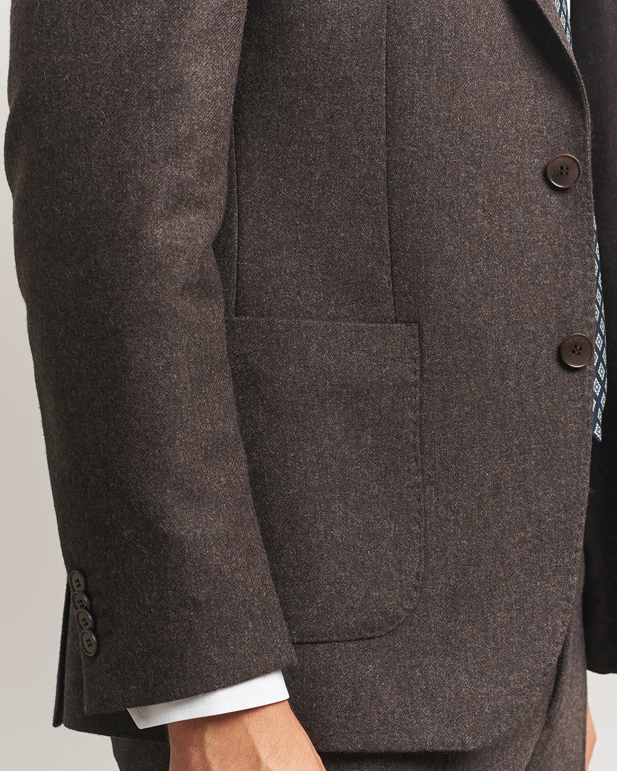 Herre | Blazere & jakker | Morris | Flannel Wool Blazer Brown