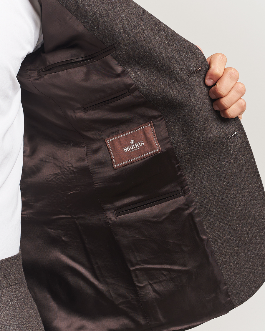 Herre | Blazere & jakker | Morris | Flannel Wool Blazer Brown