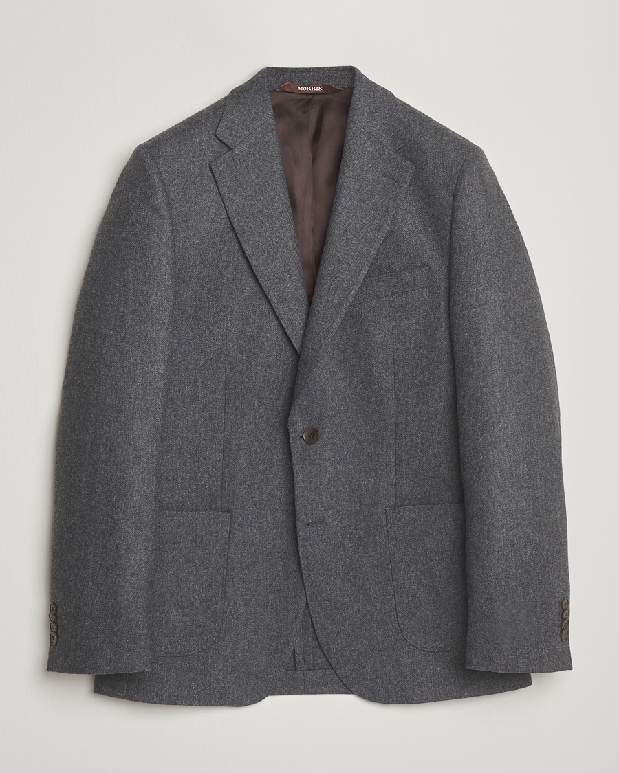Herre | Blazere & jakker | Morris | Flannel Wool Blazer Grey
