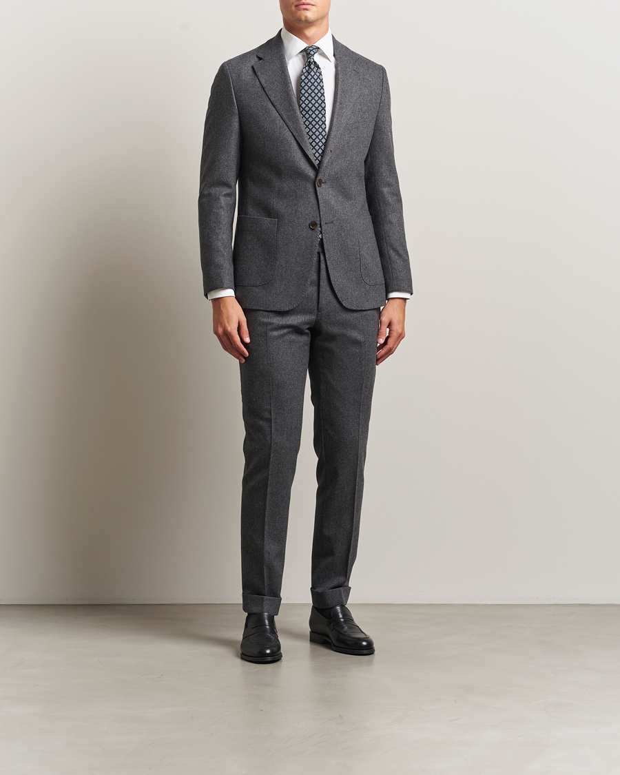 Herre | Blazere & jakker | Morris | Flannel Wool Blazer Grey