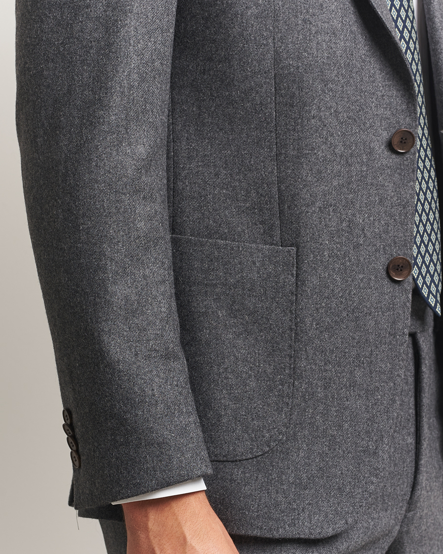 Herre | Blazere & jakker | Morris | Flannel Wool Blazer Grey