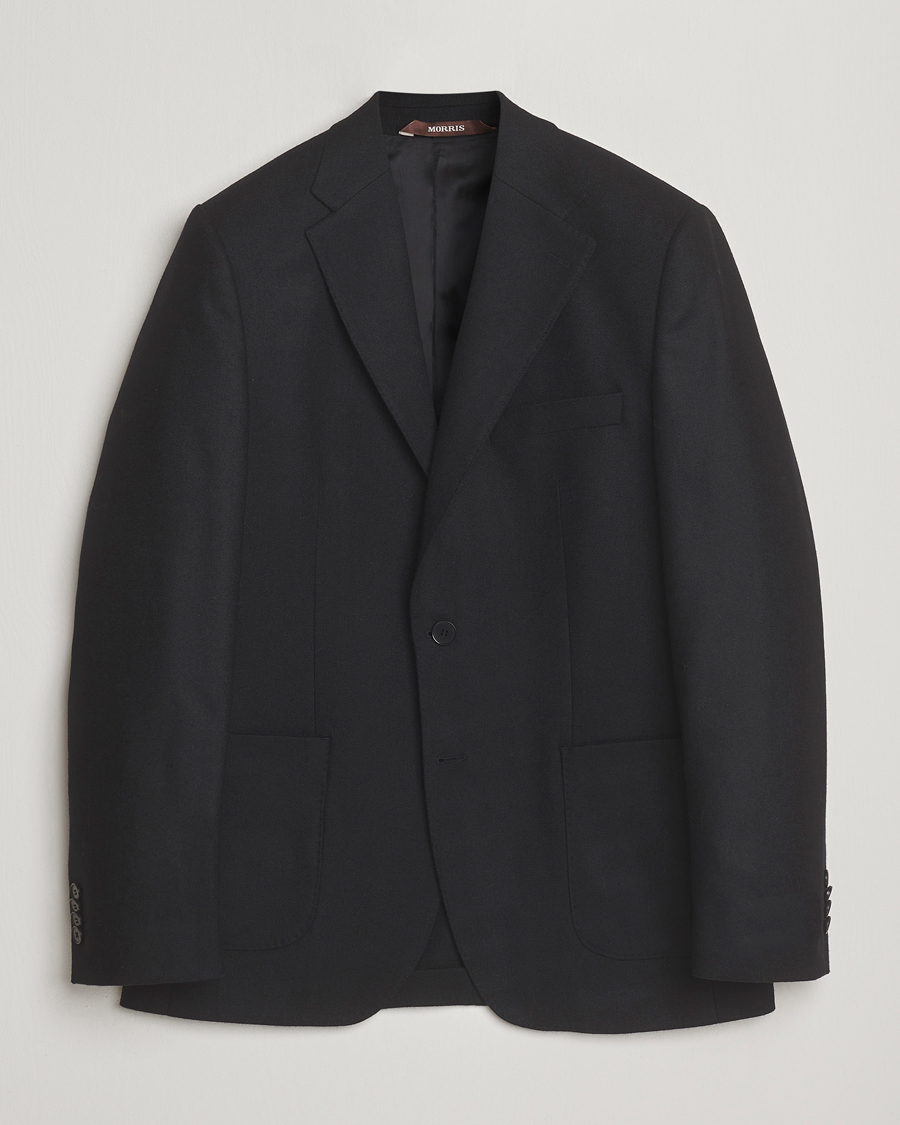 Herre | Blazere & jakker | Morris | Flannel Wool Blazer Black