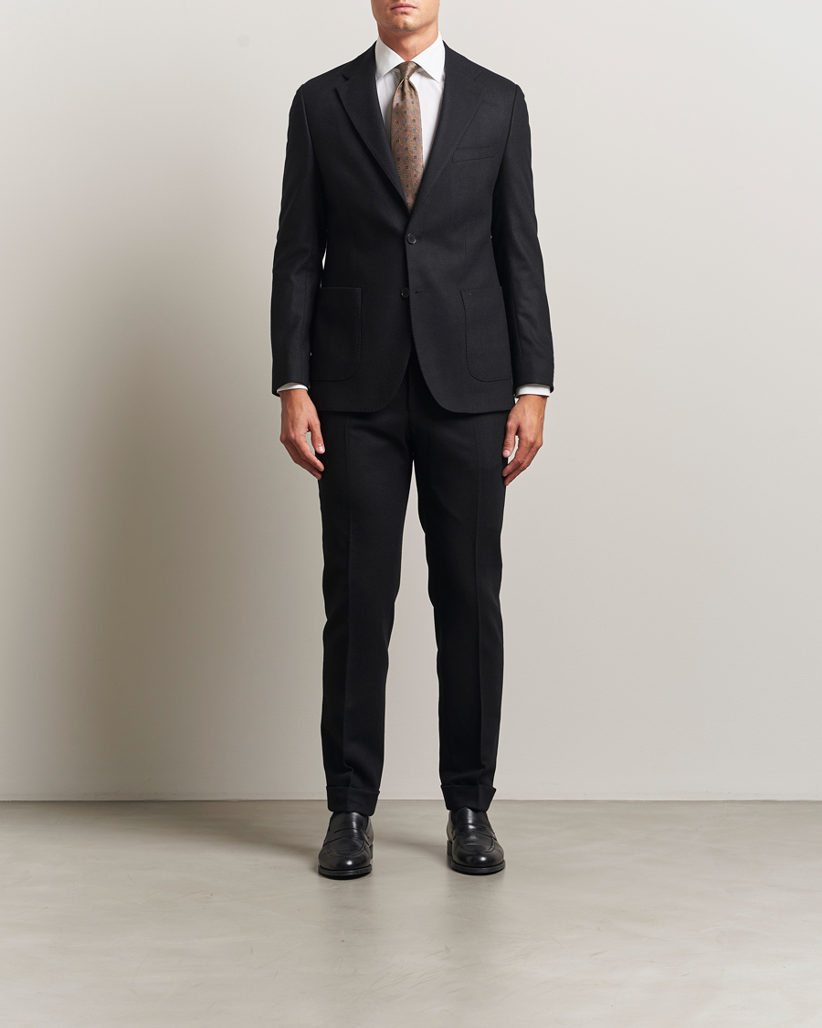 Herre | Blazere & jakker | Morris | Flannel Wool Blazer Black