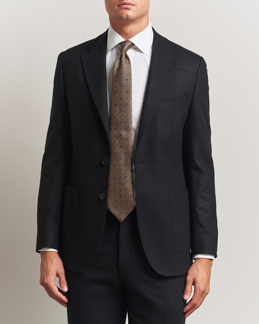 Herre | Blazere & jakker | Morris | Flannel Wool Blazer Black