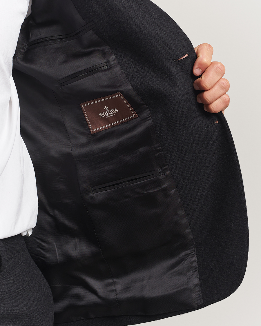 Herre | Blazere & jakker | Morris | Flannel Wool Blazer Black