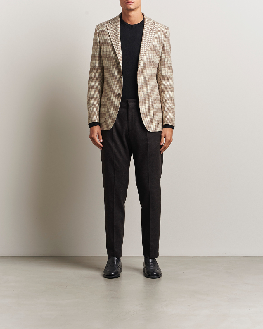 Herre | Blazere & jakker | Morris | Wool Silk Houndstooth Blazer Khaki