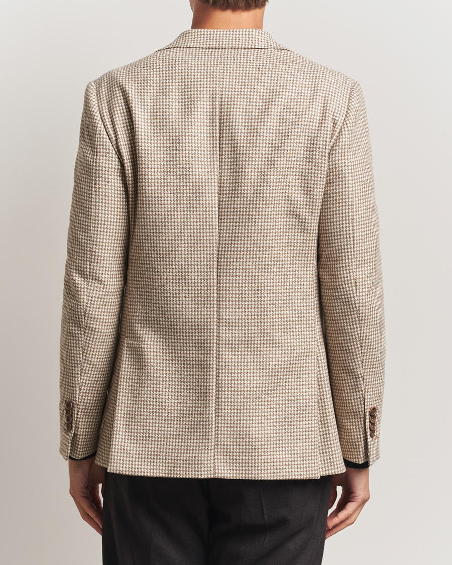 Herre | Blazere & jakker | Morris | Wool Silk Houndstooth Blazer Khaki
