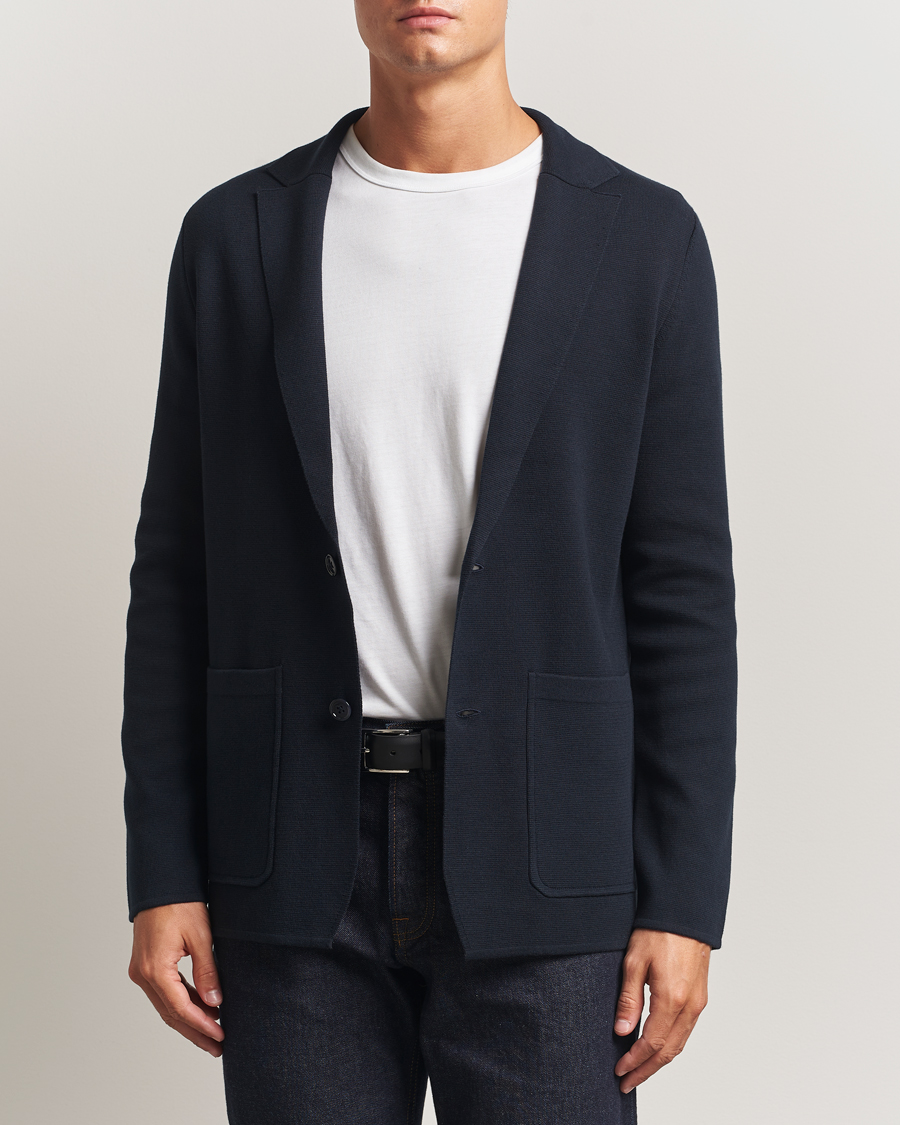 Herre | Blazere & jakker | Morris | Jake Knitted Blazer Old Blue