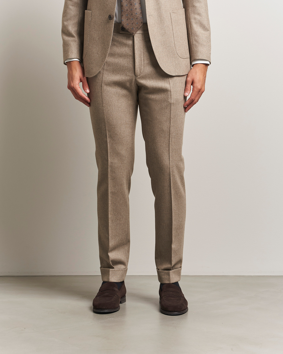 Herre | Bukser | Morris | Jack Flannel Trousers Khaki