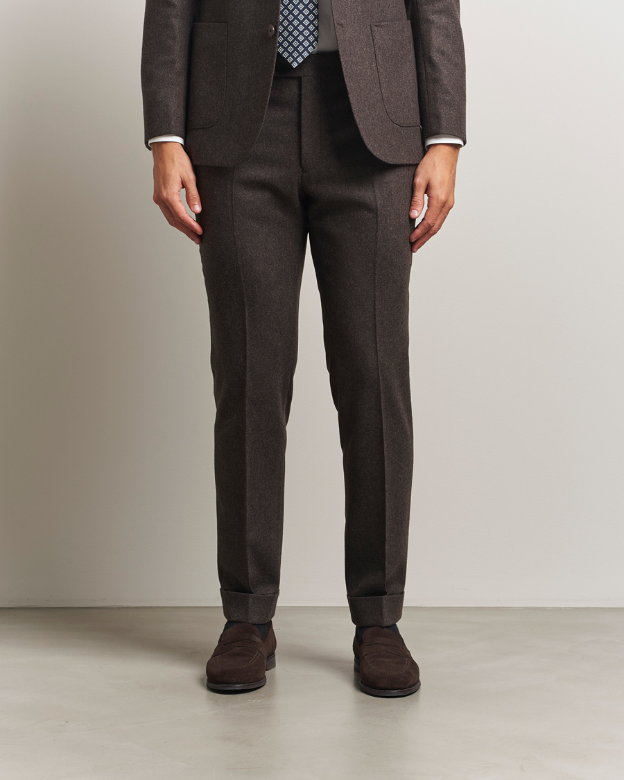 Herre | Bukser | Morris | Jack Flannel Trousers Brown