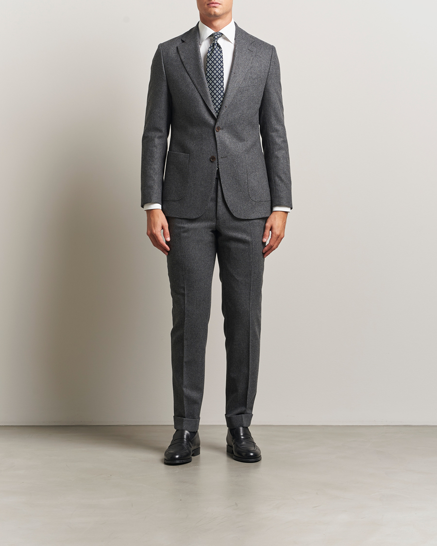 Herre | Bukser | Morris | Jack Flannel Trousers Grey