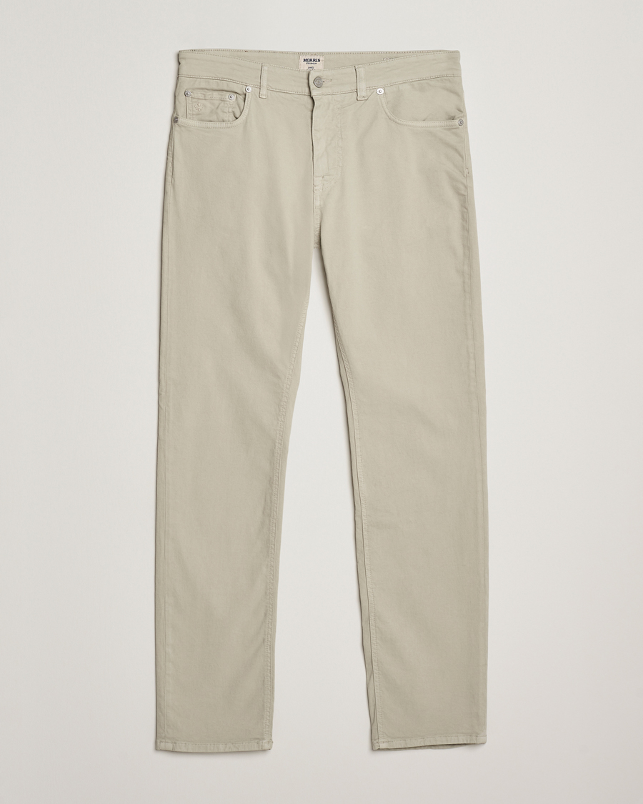 Herre | Bukser | Morris | James Brushed 5-Pocket Pants Khaki