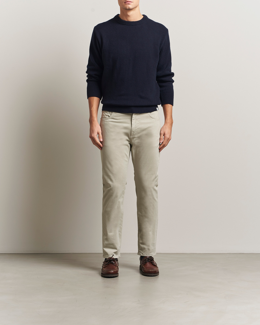 Herre | Bukser | Morris | James Brushed 5-Pocket Pants Khaki