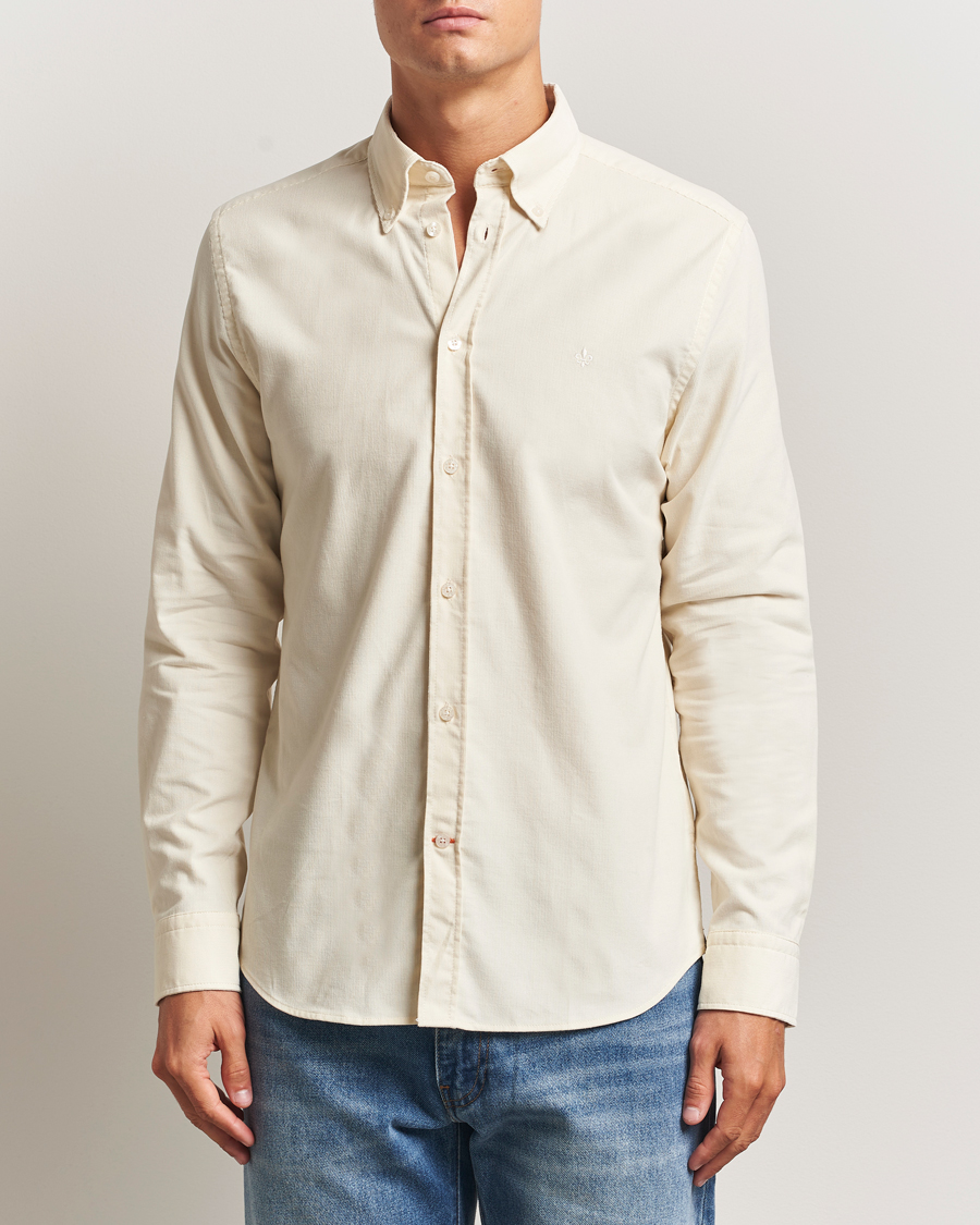 Herre | Skjorter | Morris | Douglas Corduroy Shirt Off White