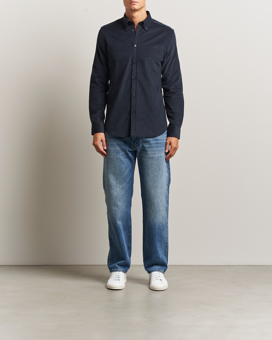 Herre | Skjorter | Morris | Douglas Corduroy Shirt Navy