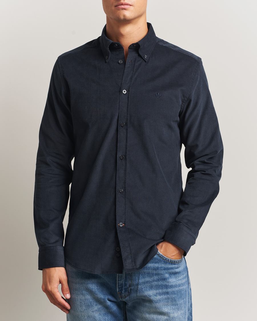 Herre | Skjorter | Morris | Douglas Corduroy Shirt Navy